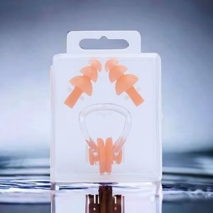 Waterproof Swimming 🏊 Earplugs and Nose Clip Set Orange